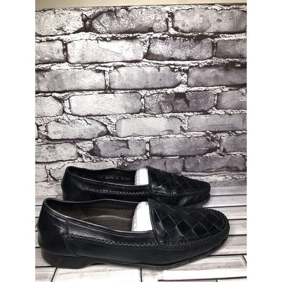 Bragano Cole Haan Men’s Size 13D Black Woven Leather Penny Loafers Shoes Italy main image 11